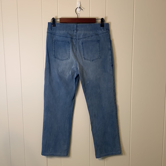 BetaBrand Straight-Leg 4-Pocket Yoga Denim Jeans Size Medium Short Petite - Picture 6 of 9